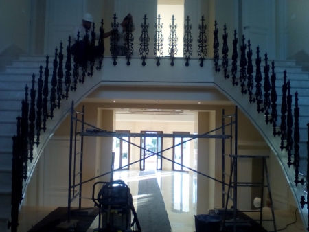 Wrought iron stairs