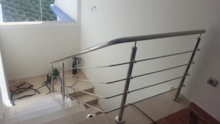 Stainless railing detail