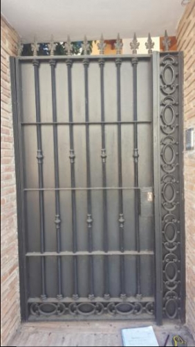 Iron gates with bars